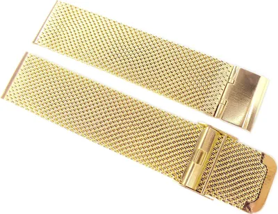 Produktbild von Minott > Uhrenarmband Milanaise Edelstahl > gelbgoldfarben , Stegbreite:22mm