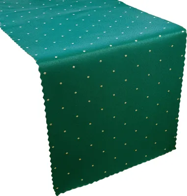 Zdjęcie produktu dla Obrus dwustronny plamoodporny świąteczny złoty zielony 40x40 cm