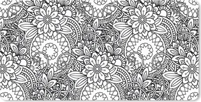 Produktbild von MuchoWow® Mauspad Mousepad Mandala - Zentangle - Muster 60x30 cm - Mousepads - Maus Mat - Pad - Mausunterlage - Nachhaltig