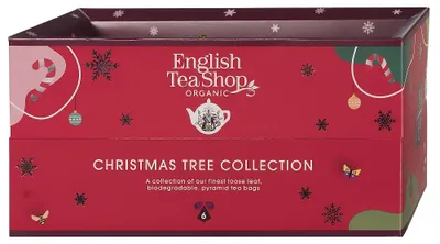 KOLEKCJA HERBATEK BIO NA CHOINKĘ PIRAMIDKI 6 SMAKÓW (6 x 2 g) 12 g - ENGLISH TEA SHOP ORGANIC