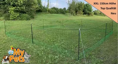 Produktbild von Geflügelnetz 150cm 10 Meter Hühnernetz Hühnerzaun Tür Geflügelzaun Zaun Hühner Netz