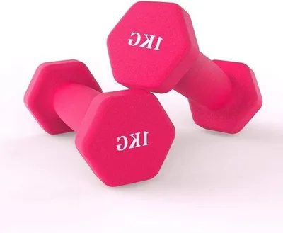 Obrázok produktu pre Činky / neoprénové závažia - domáce cvičenie Gym Fitness - sada 2 činiek - 1KG (zelená)