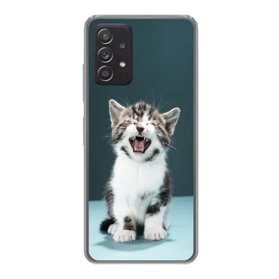 Produktbild von MuchoWow® Handyhülle Schutzhülle Hülle für Samsung galaxy a73 Katze - Kätzchen - Miau Silikon Softcase Handy Hülle - Handyhülle