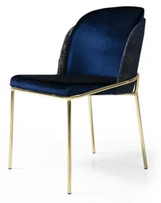 Produktbild von Blauer Edelstahl Küchenstuhl Luxus Esszimmer Sitzer Stilvolle Stühle