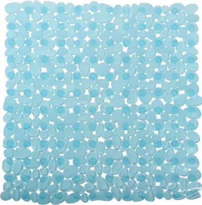 Produktbild von MSV Rutschfeste Dusch-/Badematte Bad - PVC - aqua blau - 53 x 53 cm