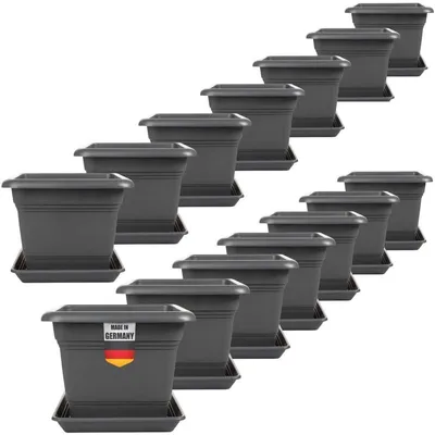Immagine prodotto di Solidchoice - Vaso grande per esterni, 40 x 40 cm, confezione da 14