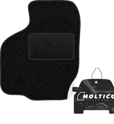 Produktbild von moto-MOLTICO Fahrer Fußmatte Auto Velours Fahrerseite Autoteppiche Schwarz Fahrermatte 1-teilig passend für Suzuki Ignis 2003-2016