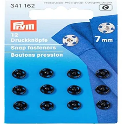 Produktbild von Prym Schaltflächen, Metal, Schwarz, 7 mm Größe