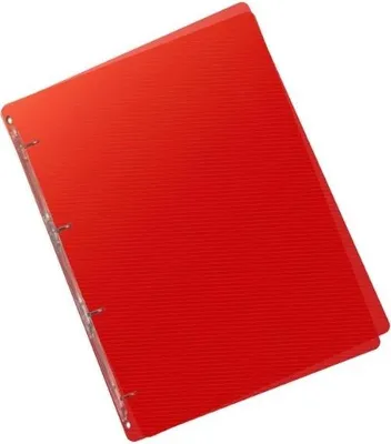 Image de reliure à 4 anneaux Transparent A5, 25 mm, rouge