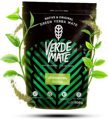 Produktbild von Verde Mate - Mate Tee Chimarrao 500g - Pulverisiertes Yerba Mate - Mit Stängeln - Leuchtend Grüne Farbe - Luftgetrocknet - Yerba Mate Brasilien