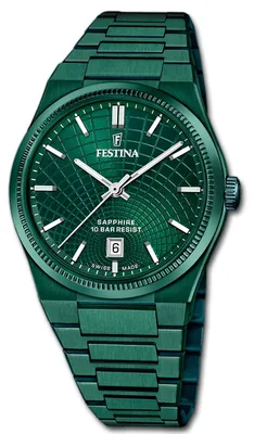 Immagine prodotto di Orologio da polso Festina da uomo, movimento svizzero, acciaio inossidabile, cinturino verde, modello D3UF20079/1