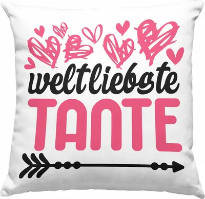 Produktbild von Trendation - Beste Tante der Welt Geschenk Deko-Kissen mit Füllung 40x40 mit Spruch  Deko-Kissen mit Füllung 40x40 für Weltliebste Tante (Grün)