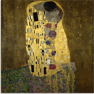 Produktbild von ARTland Glasbild Der Kuß Größe: 50x125 cm