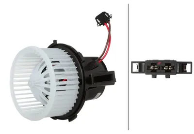 Image de Ventilateur d'habitacle 12 V 198 W 2 pôles HELLA adapté notamment pour AUDI A4