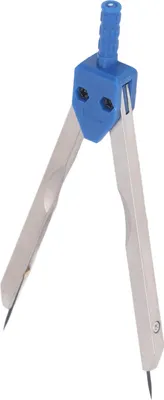 Image de Pied à coulisse EKG en acier inoxydable 0?2.4in Ruler Drafting Divider Measuring Tool for Nursing Blue