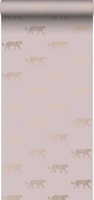 Immagine prodotto di Origin Wallcoverings carta da parati pantere rosa veccho e oro 53 cm x 10.05 m