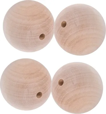 Produktbild von Holzperlen Rohlinge Decoupage 15mm 4 Stück