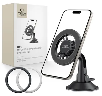 Image de Tech-Protect N56 Magnetic Magsafe Dashboard Shrt Car Mount Black