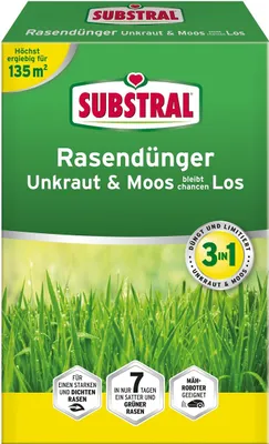 Obrázok produktu pre SUBSTRAL® Trávnikové hnojivo Plevel a mach zostáva voľný pre cca 135 m² - 4,05 kg