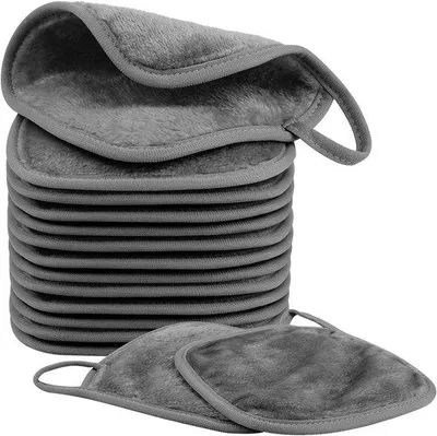 Produktbild von 15 Stück Wasch- und Reise-Tücher, 15 x 15 cm, Mikrofasertücher zum Reinigen, herstellbar, für tägliches Gebrauch, Reisen, kosmetikfreundlich