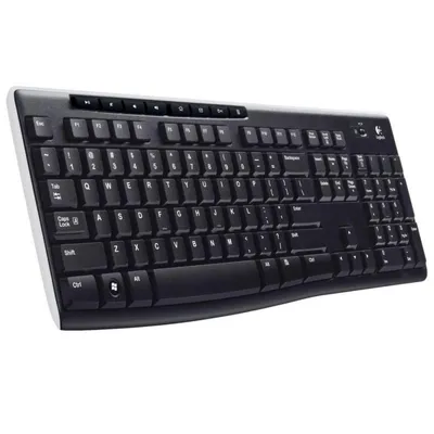 Produktbild von Logitech K270, Volle Größe (100%), Kabellos, RF Wireless, QWERTY, Schwarz
