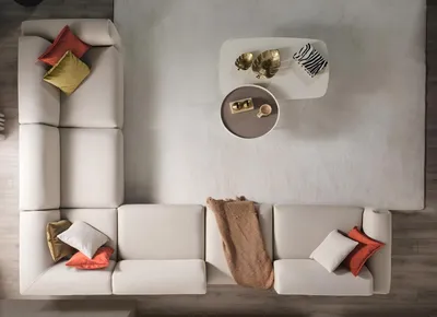 Produktbild von Beiges Wohnzimmer Sofa Designer Ecksofa L-Form Luxus Couch Polstermöbel