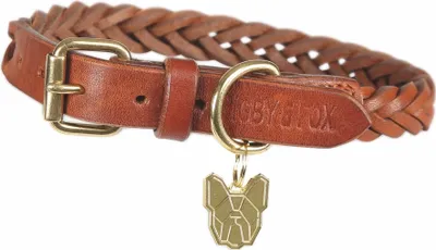 Image de Digby & Fox - Collier à carreaux en cuir ER2227 (M - Tour de cou : 15 in-18 in) (Marron clair)