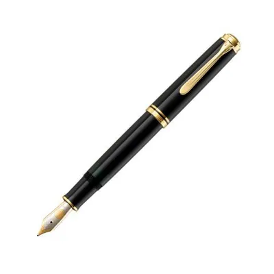 Produktbild von Pelikan M800, Schwarz, Gold, Integriertes Befüllsystem, Diamond, Harz, Gold, Kursiv nib, Gold/Rhodium