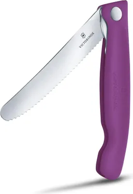Produktbild von Swiss Classic, Picknick Messer, 11cm, Wellen, violett, Box