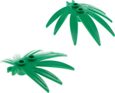 Image de 2x Lego Plante feuilles 6x5 vert feuille d'épée clip feuille 6313099 42949 10884