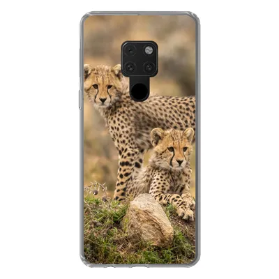 Produktbild von MuchoWow® Handyhülle Schutzhülle Hülle für Huawei P40 Lite Leopard - Jungtier - Natur Silikon Softcase Handy Hülle - Handy