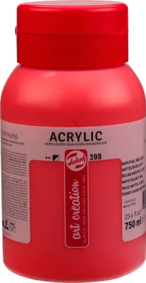 Produktbild von Talens Art Creation Acrylfarbe Flasche 750 ml Naphtholrot Hell 398