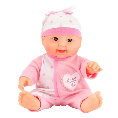 Image de CUTE BABY 02023A - Poupée bébé rose, poupée bébé petite habillée, env. 22,5 cm