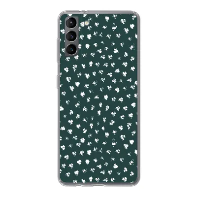 Produktbild von MuchoWow® Handyhülle Schutzhülle Hülle für Samsung Galaxy S21 Plus Polka dots - Weiß - Grün Silikon Softcase Handy Hülle - Handy-Tasche