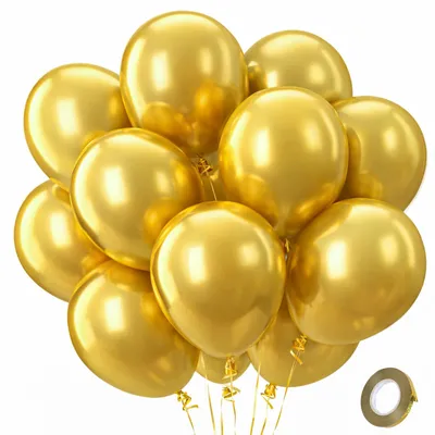 Produktbild von Luftballons Metallic Gold - 100 Stück Latex Helium Ballons - Party Dekoration - 12 Zoll