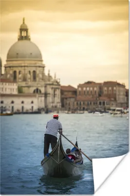 Produktbild von MuchoWow® Poster Italien - Gondel - Canal Grande - Wasser 60x90 cm - Wanddekoration