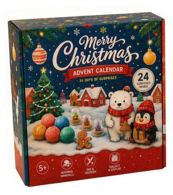 Productafbeelding van Kerst Adventskalender 2026 24 Edelsteen Opgravingsset Adventskalender