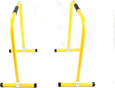 Produktbild von Slavikosway Paar Dip Station Barren Fitness Parallettes 73x61cm Calisthenics GELB