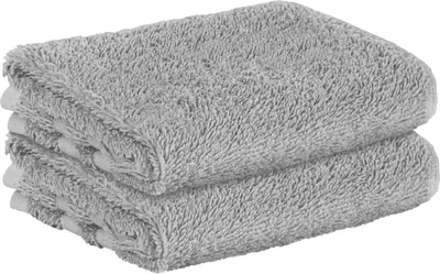 Produktbild von StickandShine 2er SET Premium Frottee Gästehandtuch 30x50 cm in mittelgrau in 500g/m² aus 100% Baumwolle
