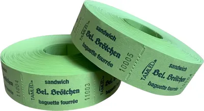 Immagine prodotto di Bonrolle, pane imbottito, verde, trilingue (2 rotoli), 1000 strappi per rotolo, con perforazioni