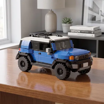 Produktbild von BlockBuddie™ Cruiser Retro Geländewagen Klemmbaustein Set 567 Teile MOC Modell Bausteine Auto Bausatz Spielzeug Geschenk, KI-generiertes Bild