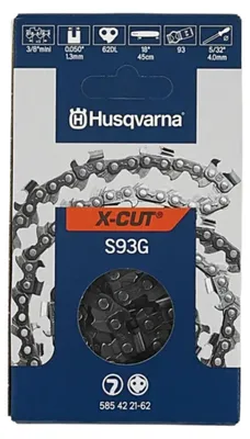 Produktbild von Husqvarna X-CUT S93G Sägekette, Halbmeißel, 3/8" Mini, 1,3 mm, 56 Glieder