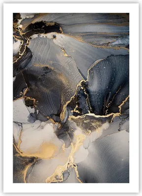 Produktbild von Poster - Poster ohne Rahmen - Dunkel Abstraktion Gold - 50x70 cm - Wand Bild - Wanddeko - Wandbilder - Kunstposter - Wandposter - Bilder - Kunstdruck - Wanddekoration - Wandbild - P2XPA50x70-4824