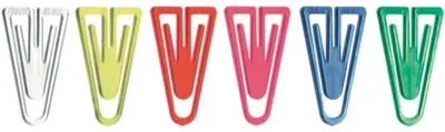 Produktbild von Büroklammern Plastiklips 25mm VE=100 Stück Kristallfarben sortiert