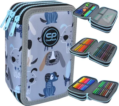 Produktbild von COOLPACK JUMPER 3 gefülltes Federmäppchen Federmappe Schülermäppchen Federtasche Doggy