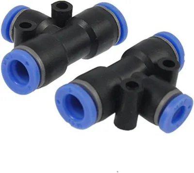Image de Raccord pneumatique en T, 6-8 mm, connecteur Duoblock, lot de 2