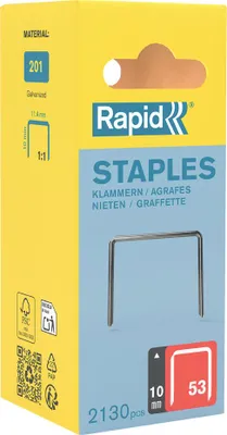 Image de Rapid Tools 5000743 Rapid Feindrahtklammern Typ 53, 10 mm, Kleinpackung
