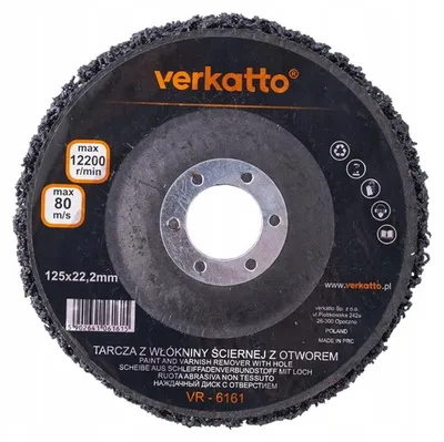 Produktbild von VERKATTO Schleifscheibe Vlies mit Loch 125mm Rostentfernung