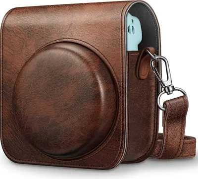 Produktbild von Fintie Tasche für Fujifilm Instax Mini 11 Sofortbildkamera - Premium Kunstleder Schutzhülle Reise Kameratasche Hülle Abdeckung mit abnehmbaren Riemen, Braun