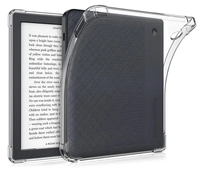 Zdjęcie produktu dla Przezroczyste etui Fintie do czytników e-booków Tolino Vision Color (2024)/Vision 6 (2021) oraz Kobo Libra Colour (2024)/Libra 2 (2021) o przekątnej 7 cali, wykonane z miękkiego, przezroczystego TPU, odporne na wstrząsy i zarysowania